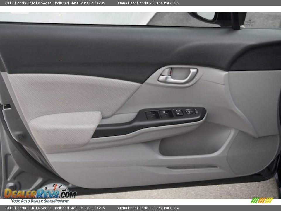 2013 Honda Civic LX Sedan Polished Metal Metallic / Gray Photo #24