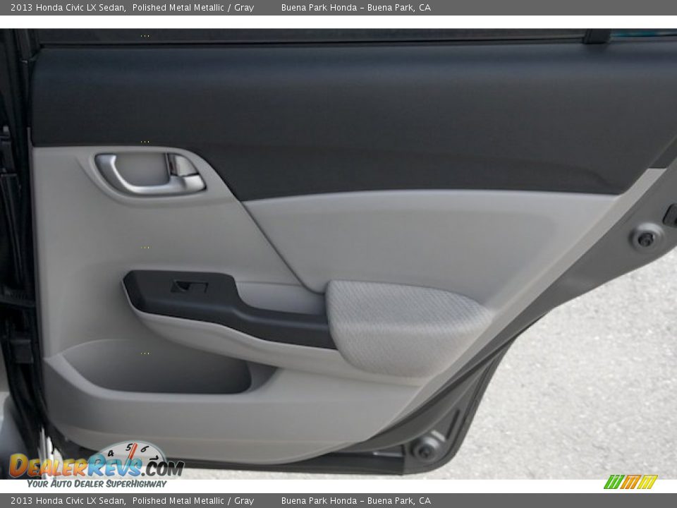 2013 Honda Civic LX Sedan Polished Metal Metallic / Gray Photo #26