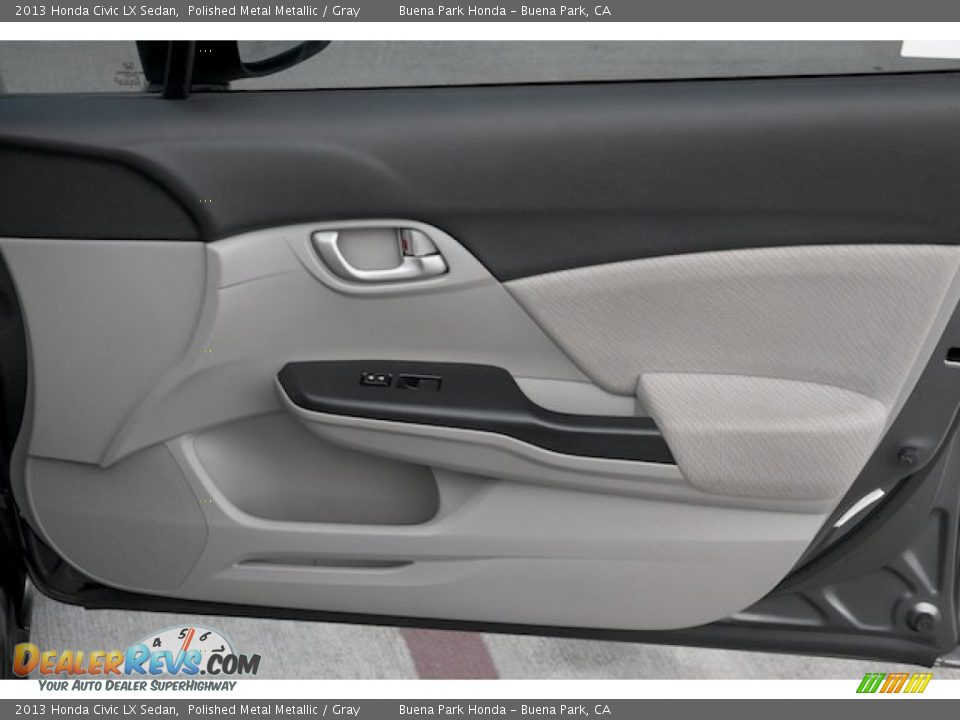 2013 Honda Civic LX Sedan Polished Metal Metallic / Gray Photo #27