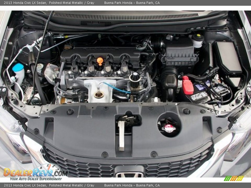 2013 Honda Civic LX Sedan Polished Metal Metallic / Gray Photo #28