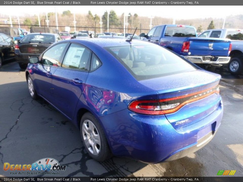 2014 Dodge Dart SE Blue Streak Pearl Coat / Black Photo #8