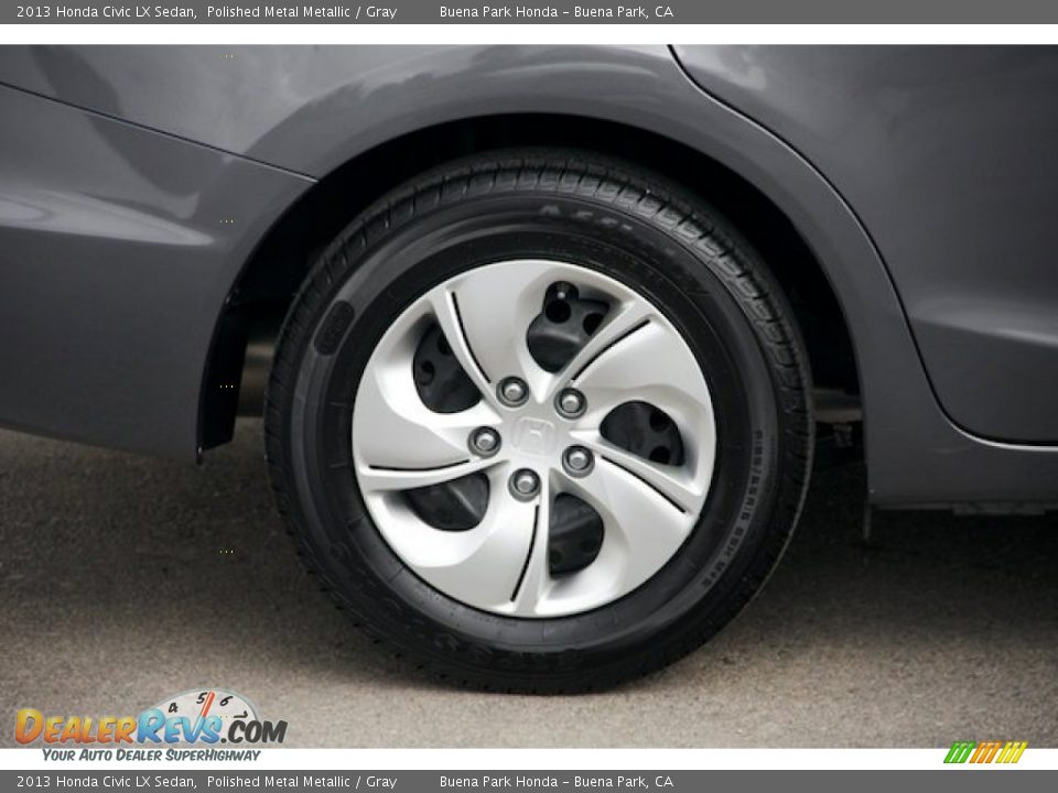 2013 Honda Civic LX Sedan Polished Metal Metallic / Gray Photo #29
