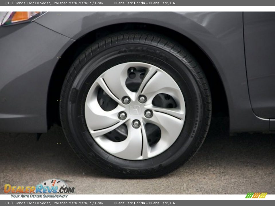 2013 Honda Civic LX Sedan Polished Metal Metallic / Gray Photo #32
