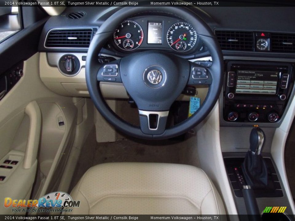 2014 Volkswagen Passat 1.8T SE Tungsten Silver Metallic / Cornsilk Beige Photo #13
