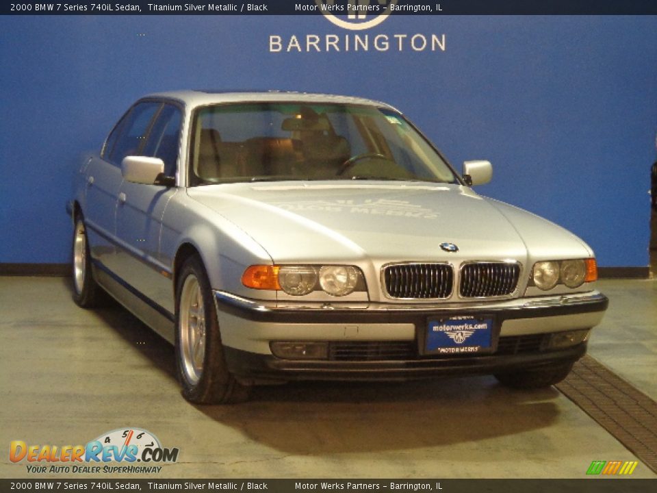 2000 BMW 7 Series 740iL Sedan Titanium Silver Metallic / Black Photo #1