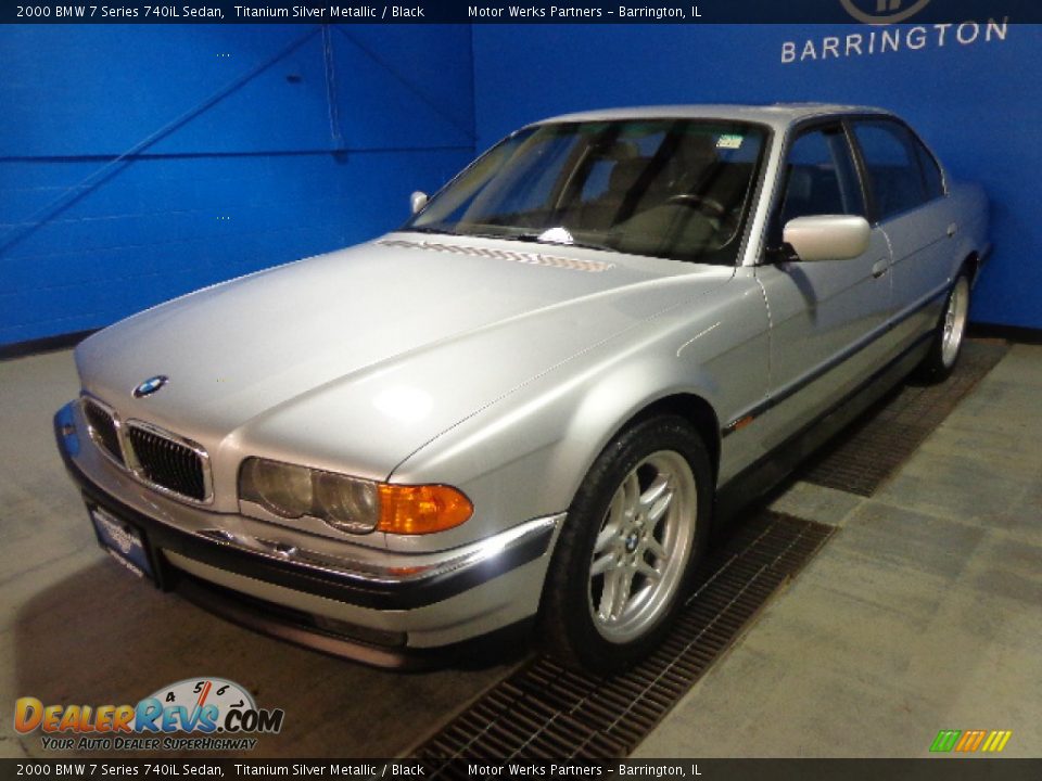 2000 BMW 7 Series 740iL Sedan Titanium Silver Metallic / Black Photo #3