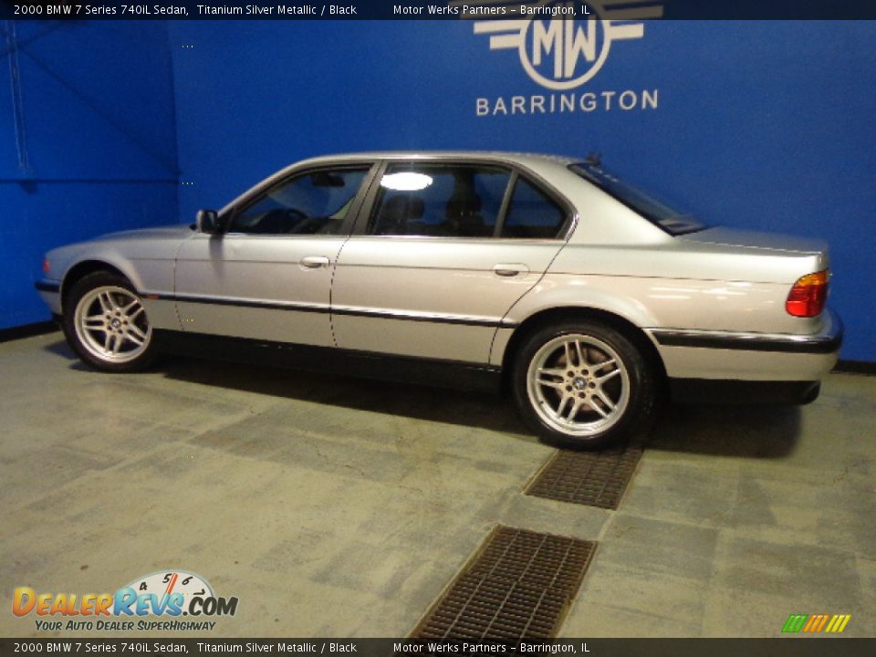 2000 BMW 7 Series 740iL Sedan Titanium Silver Metallic / Black Photo #4