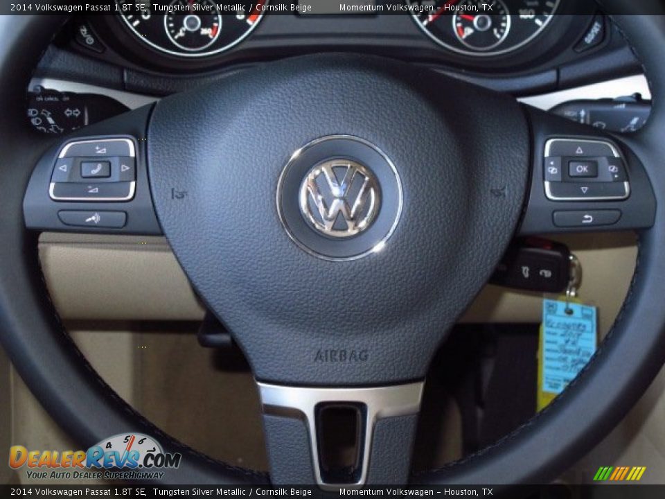 2014 Volkswagen Passat 1.8T SE Tungsten Silver Metallic / Cornsilk Beige Photo #18