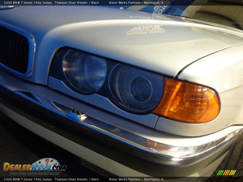 2000 BMW 7 Series 740iL Sedan Titanium Silver Metallic / Black Photo #5