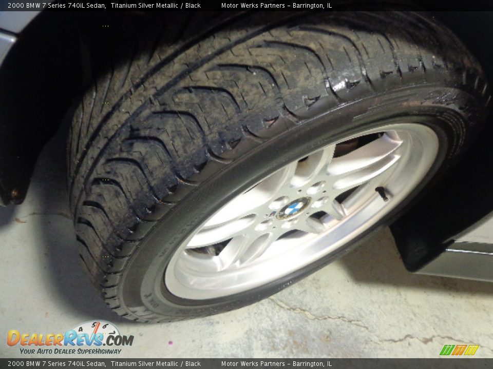 2000 BMW 7 Series 740iL Sedan Titanium Silver Metallic / Black Photo #6