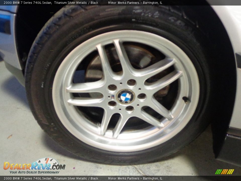 2000 BMW 7 Series 740iL Sedan Titanium Silver Metallic / Black Photo #7