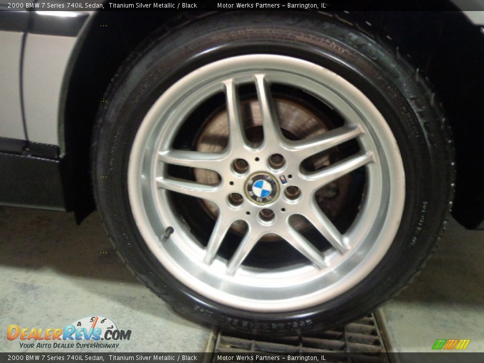2000 BMW 7 Series 740iL Sedan Titanium Silver Metallic / Black Photo #9