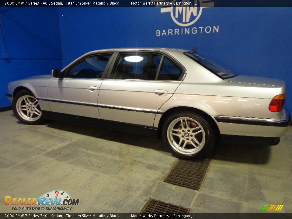 2000 BMW 7 Series 740iL Sedan Titanium Silver Metallic / Black Photo #11