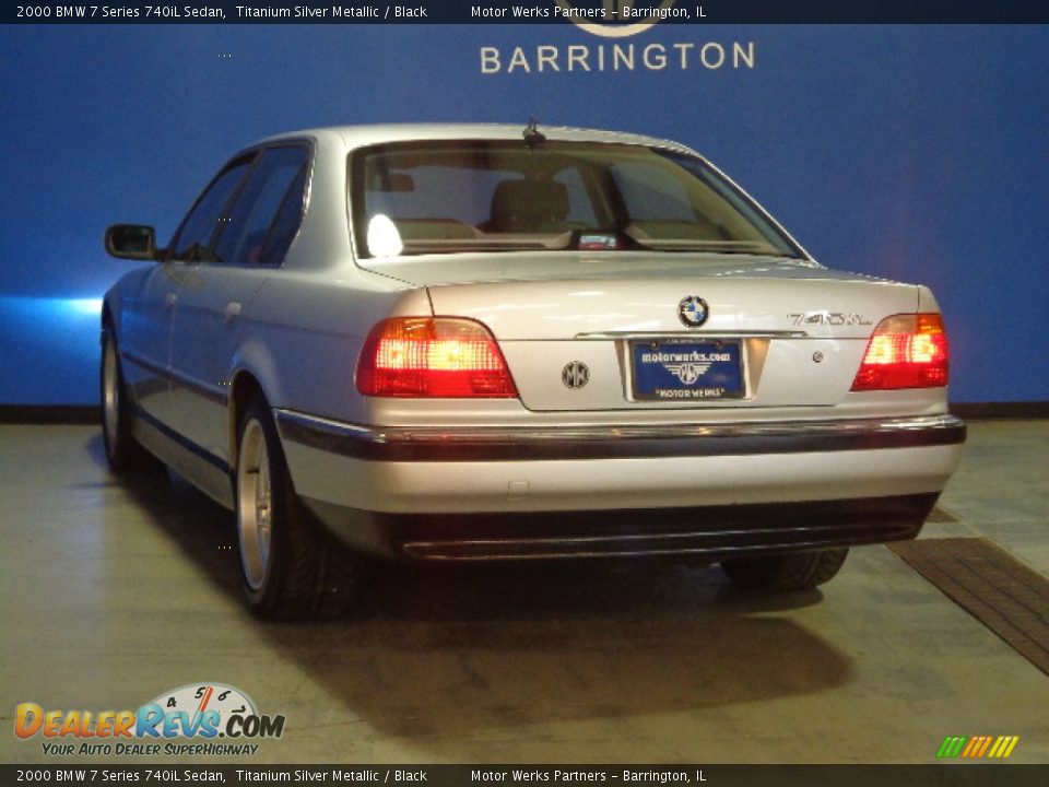 2000 BMW 7 Series 740iL Sedan Titanium Silver Metallic / Black Photo #12