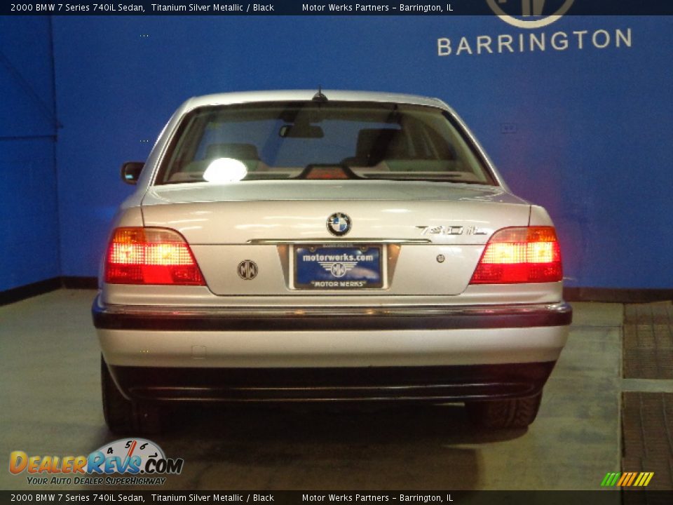 2000 BMW 7 Series 740iL Sedan Titanium Silver Metallic / Black Photo #13