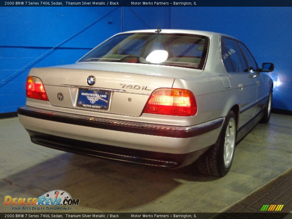 2000 BMW 7 Series 740iL Sedan Titanium Silver Metallic / Black Photo #14