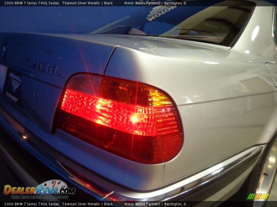 2000 BMW 7 Series 740iL Sedan Titanium Silver Metallic / Black Photo #16