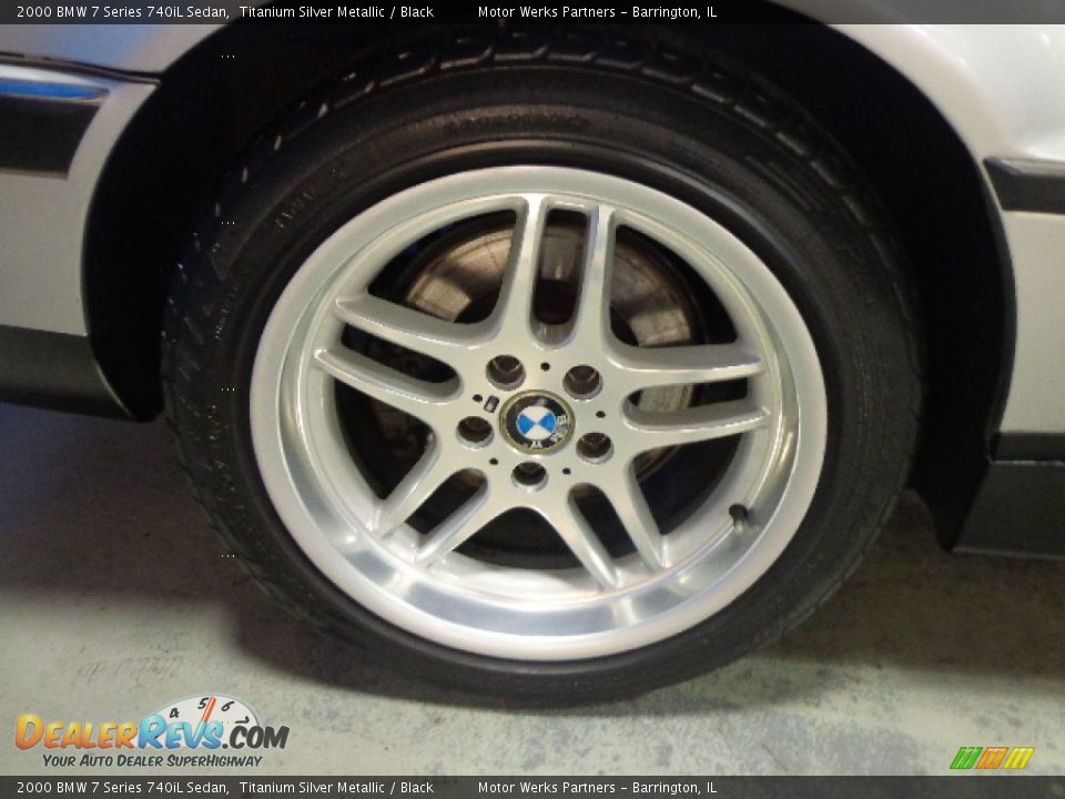 2000 BMW 7 Series 740iL Sedan Titanium Silver Metallic / Black Photo #17