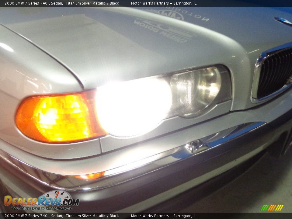 2000 BMW 7 Series 740iL Sedan Titanium Silver Metallic / Black Photo #19