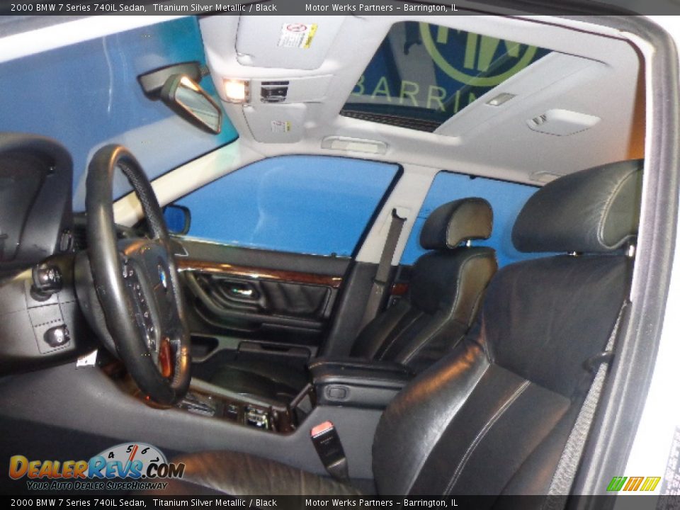2000 BMW 7 Series 740iL Sedan Titanium Silver Metallic / Black Photo #24