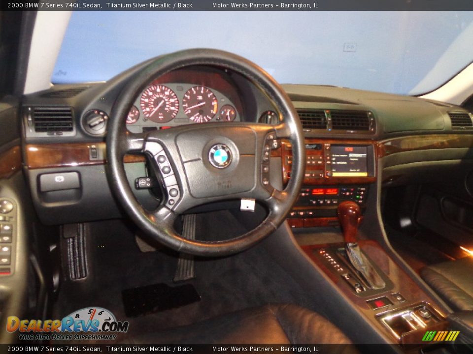 2000 BMW 7 Series 740iL Sedan Titanium Silver Metallic / Black Photo #27