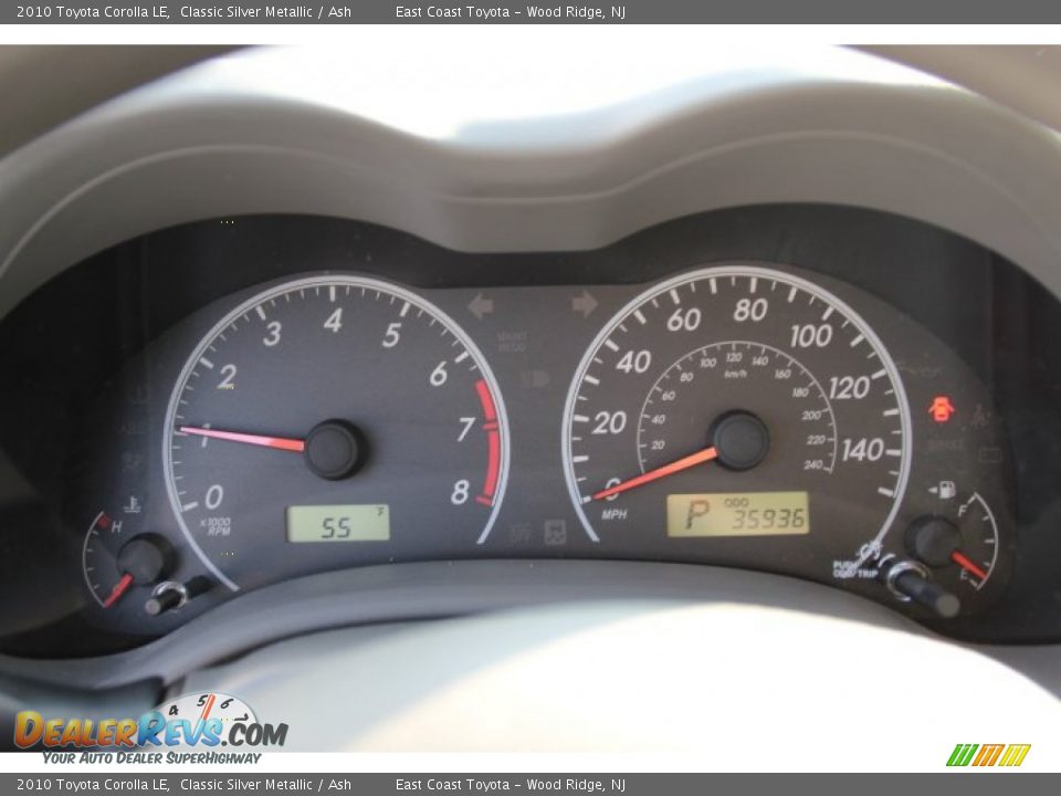 2010 Toyota Corolla LE Classic Silver Metallic / Ash Photo #14