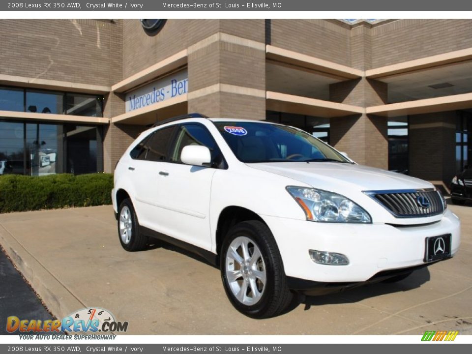 2008 Lexus RX 350 AWD Crystal White / Ivory Photo #1