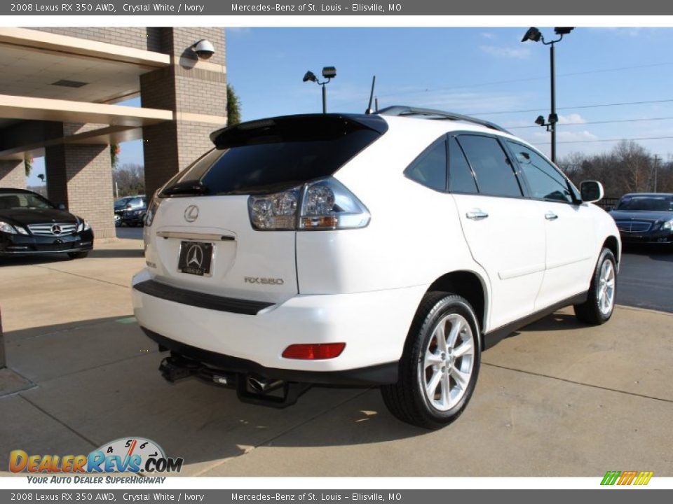 2008 Lexus RX 350 AWD Crystal White / Ivory Photo #3