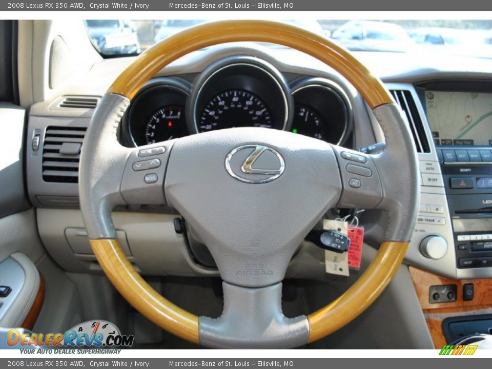 2008 Lexus RX 350 AWD Crystal White / Ivory Photo #7