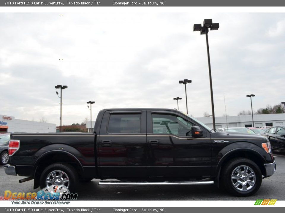 2010 Ford F150 Lariat SuperCrew Tuxedo Black / Tan Photo #2