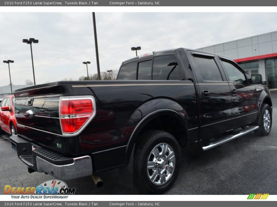 2010 Ford F150 Lariat SuperCrew Tuxedo Black / Tan Photo #4