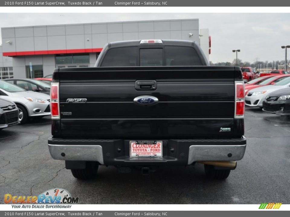 2010 Ford F150 Lariat SuperCrew Tuxedo Black / Tan Photo #5
