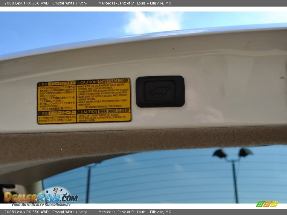 2008 Lexus RX 350 AWD Crystal White / Ivory Photo #13