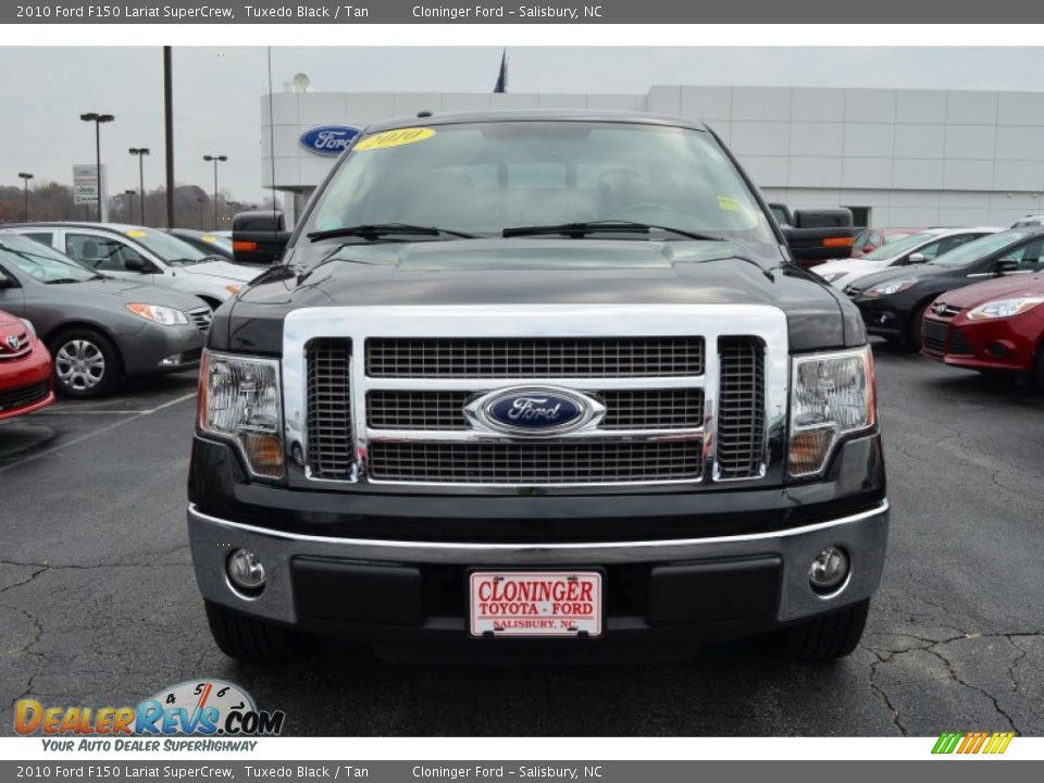 2010 Ford F150 Lariat SuperCrew Tuxedo Black / Tan Photo #7