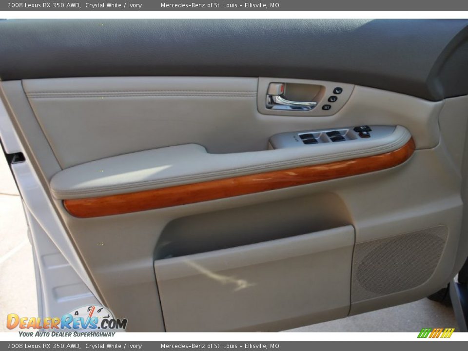 2008 Lexus RX 350 AWD Crystal White / Ivory Photo #16