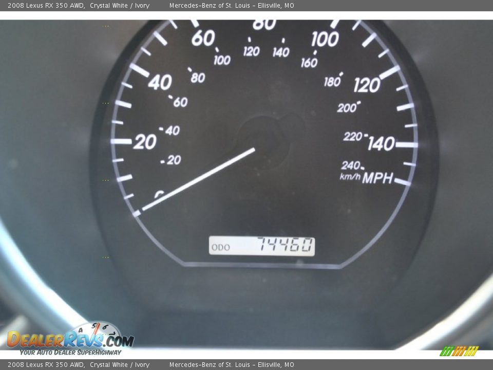 2008 Lexus RX 350 AWD Crystal White / Ivory Photo #18