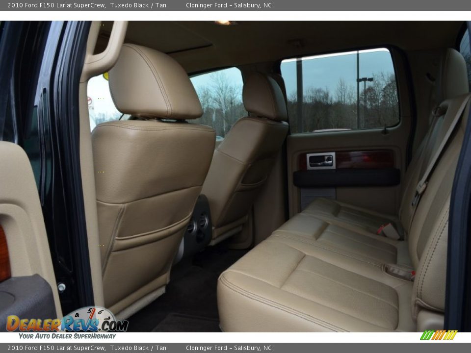 2010 Ford F150 Lariat SuperCrew Tuxedo Black / Tan Photo #12