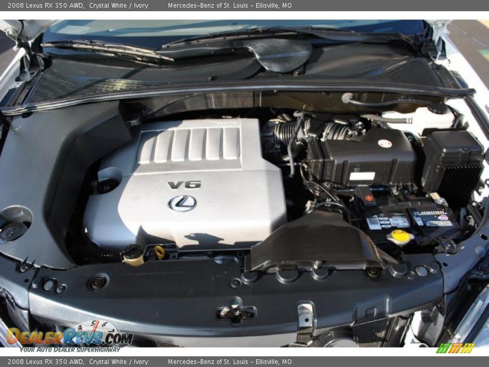 2008 Lexus RX 350 AWD Crystal White / Ivory Photo #22