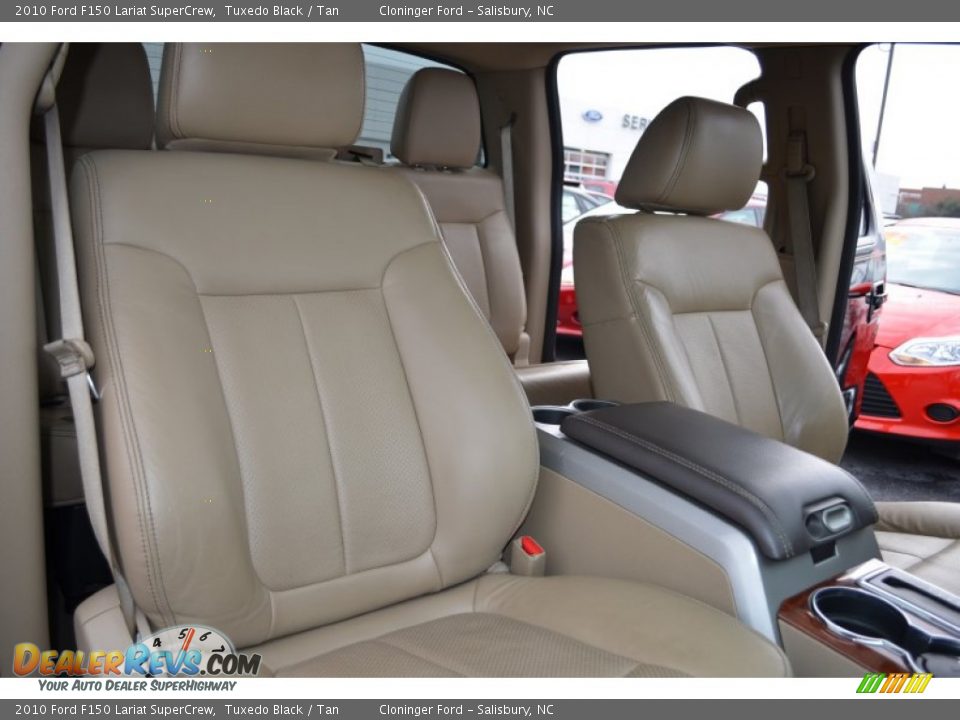2010 Ford F150 Lariat SuperCrew Tuxedo Black / Tan Photo #17