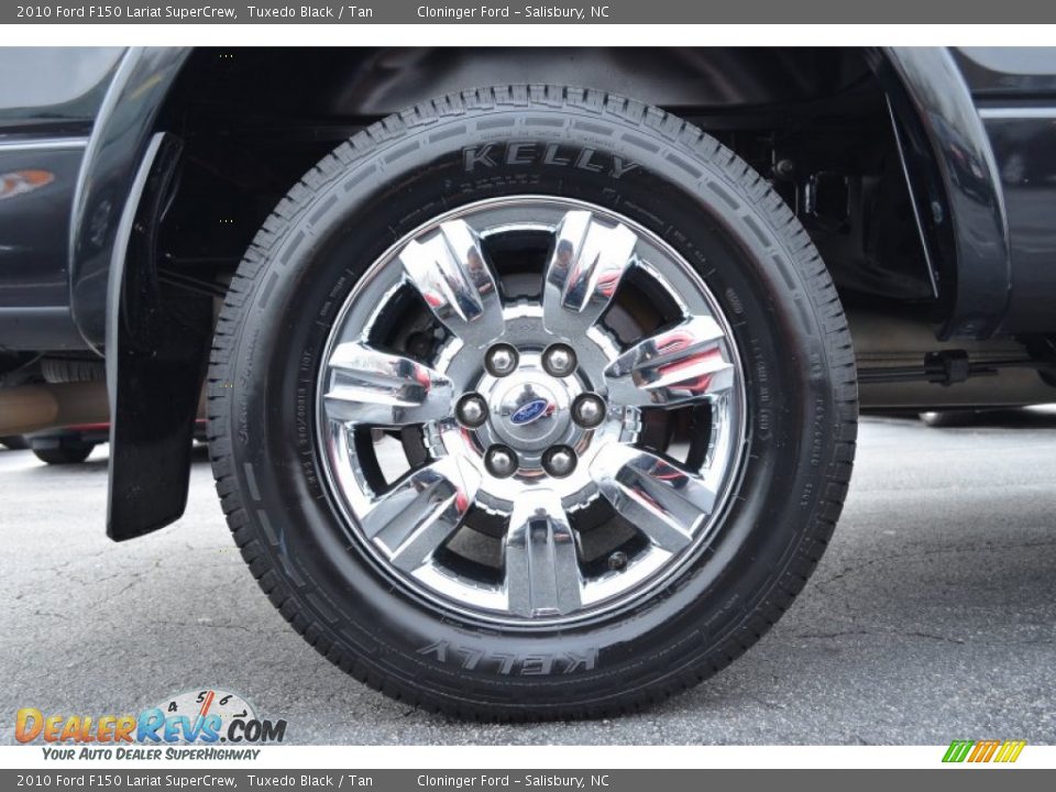 2010 Ford F150 Lariat SuperCrew Tuxedo Black / Tan Photo #20