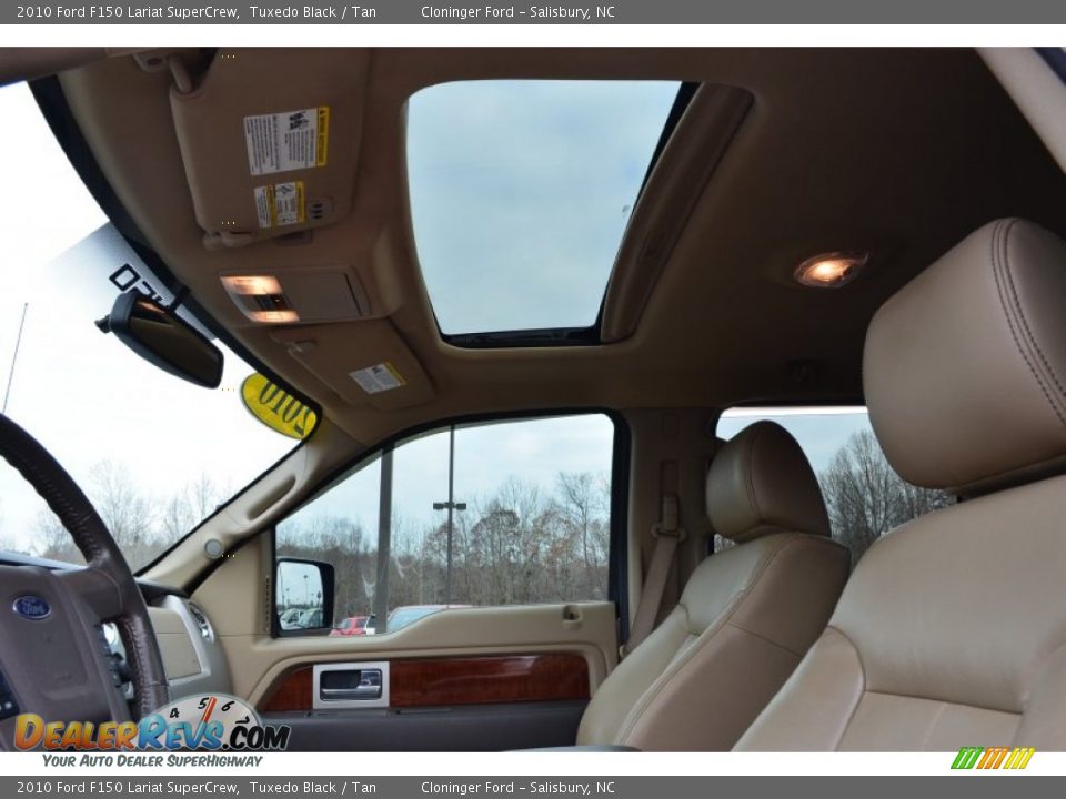 2010 Ford F150 Lariat SuperCrew Tuxedo Black / Tan Photo #26