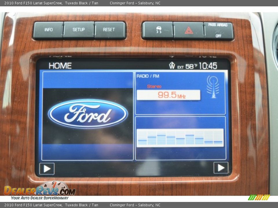 2010 Ford F150 Lariat SuperCrew Tuxedo Black / Tan Photo #27