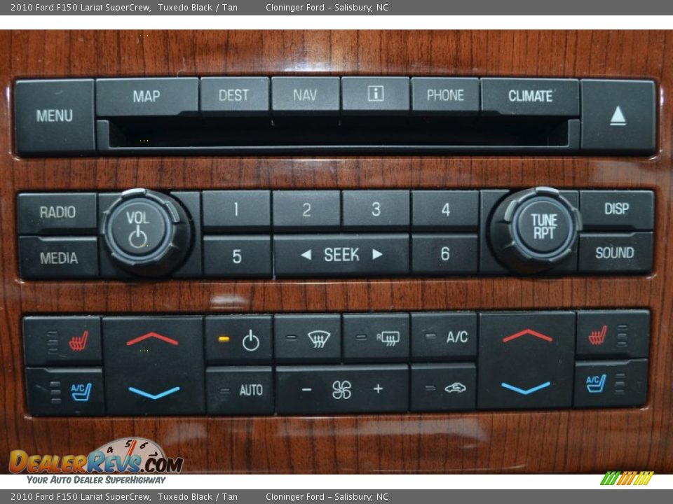 2010 Ford F150 Lariat SuperCrew Tuxedo Black / Tan Photo #31