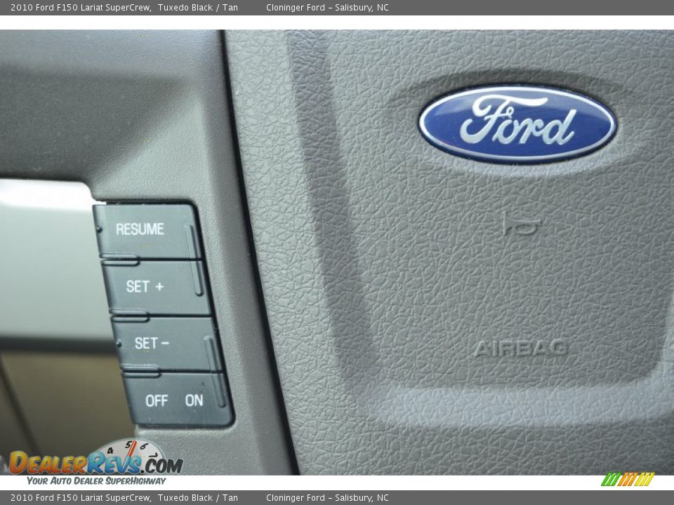 2010 Ford F150 Lariat SuperCrew Tuxedo Black / Tan Photo #36