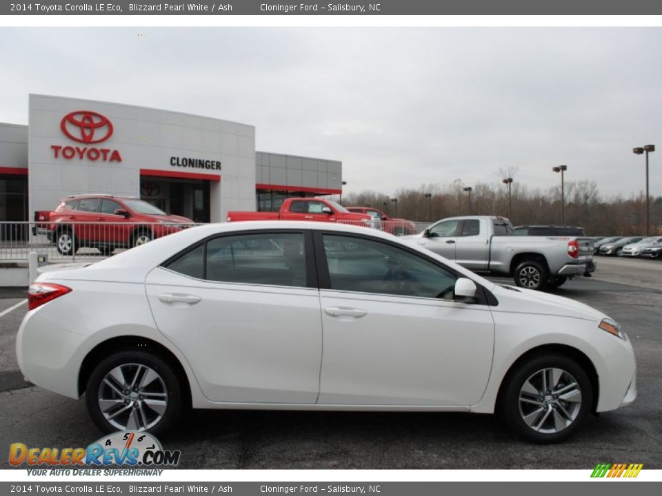 2014 Toyota Corolla LE Eco Blizzard Pearl White / Ash Photo #2