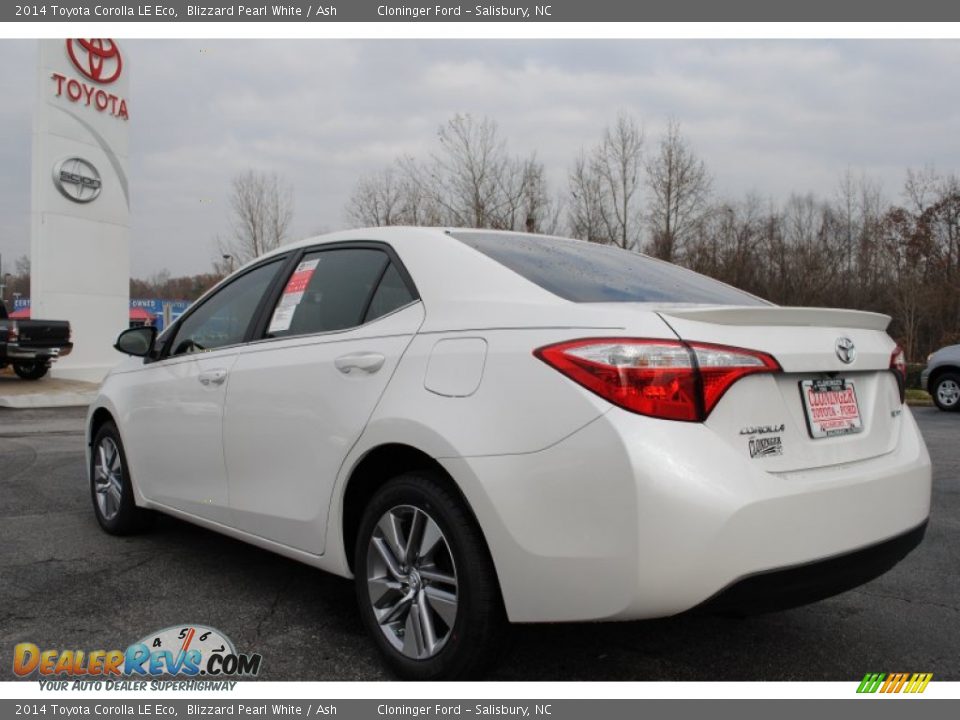 2014 Toyota Corolla LE Eco Blizzard Pearl White / Ash Photo #26