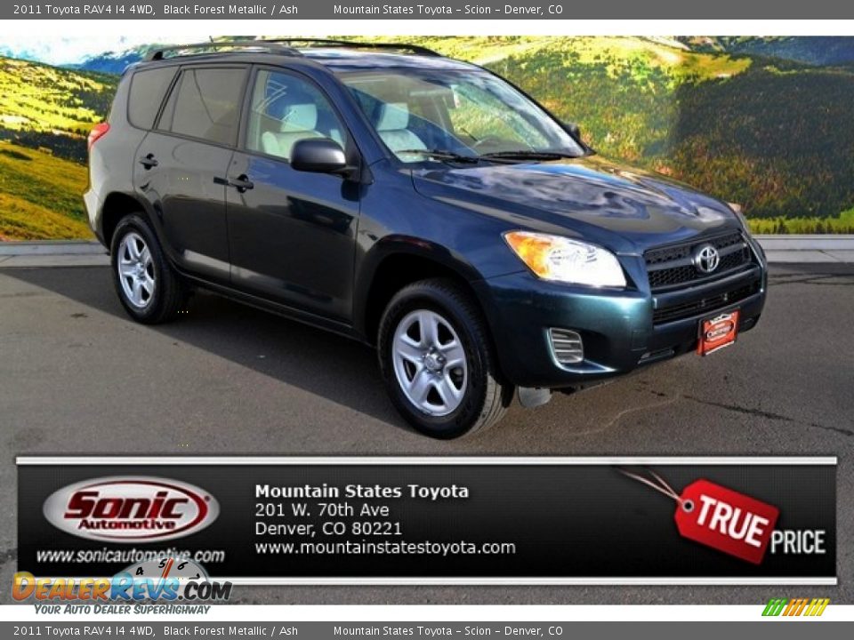 2011 Toyota RAV4 I4 4WD Black Forest Metallic / Ash Photo #1