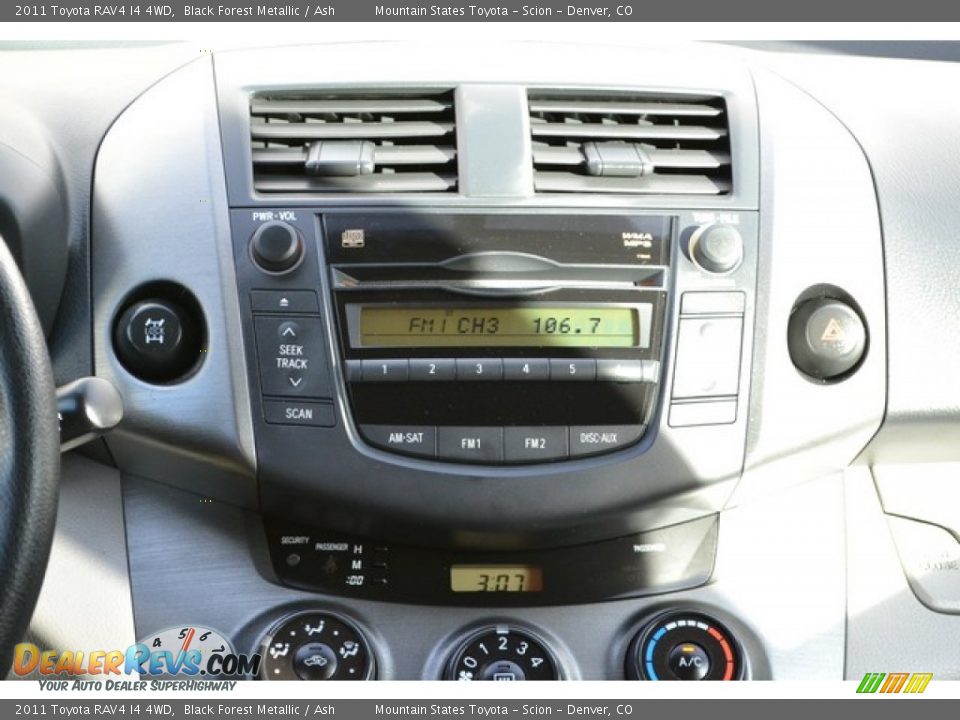 2011 Toyota RAV4 I4 4WD Black Forest Metallic / Ash Photo #13