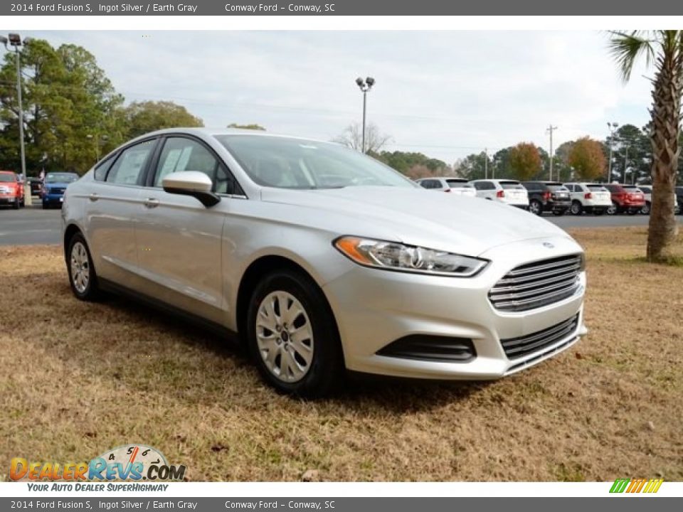 2014 Ford Fusion S Ingot Silver / Earth Gray Photo #3