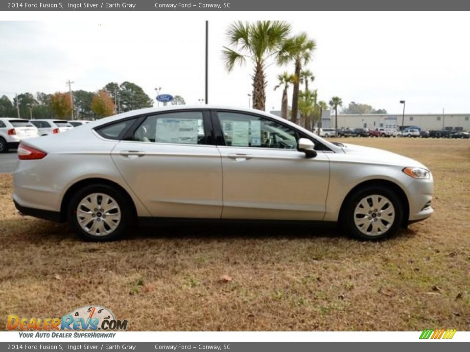 2014 Ford Fusion S Ingot Silver / Earth Gray Photo #4